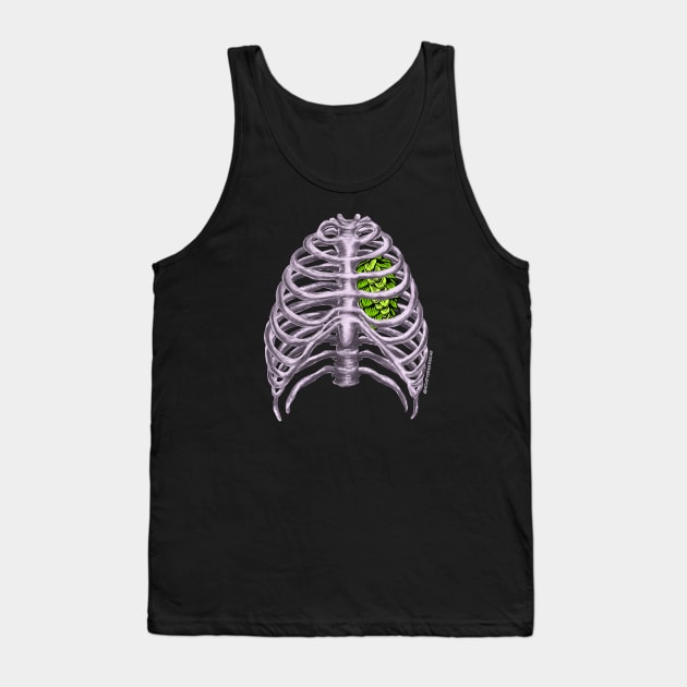 Hop-Hearted Rib Cage Tank Top by Mindy’s Beer Gear